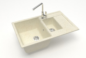 Мойка Модель 210,  755х500х218мм, Бежевый Q2  Мрамор