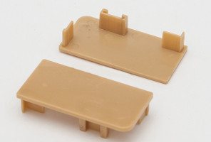 Заглушки закрытые для горизонт. профиля GOLA L желтый/желтый REHAU