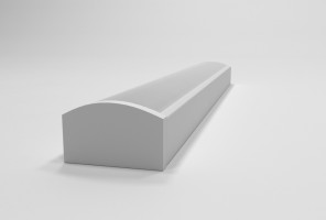 Профиль накладной под светодиодную ленту, белый, 2м