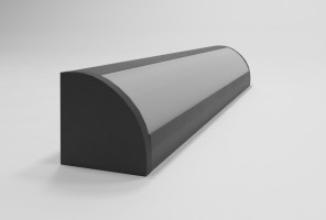 Профиль угловой под светодиодную ленту, черный, 2м