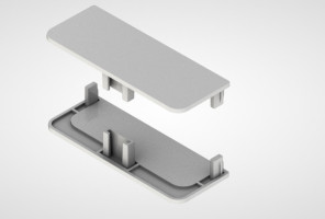 Заглушки закрытые для профиля GOLA С серый REHAU