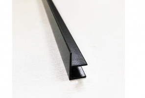 Планка угловая F-образная 6 мм, L=0,6м ЧЕРНАЯ (Для мебельного щита) Крокос