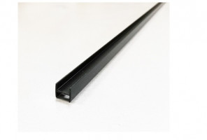 Планка щелевая 6 мм, L=0,6м ЧЕРНАЯ (Для мебельного щита) Крокос