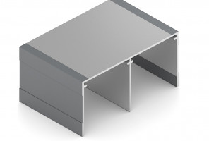 АРИСТО Направляющая двойная верхняя, 5400, антрацит   AS0046