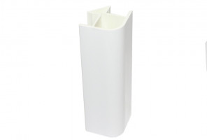 Угол цоколя универсальный 90гр., Н=100мм, Белый ГЛЯНЕЦ