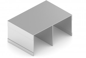 АРИСТО Направляющая двойная верхняя ЭКО, 5400, серебро   AE0492