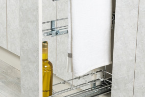 Cargo mini 150 мм Starax Tandem Cristal, (106*475*640) частичн.выдв., правая S-2502-C