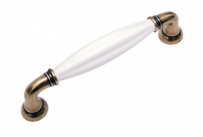 RS121AB.4/128/W старин.латуньбелый Ручка TIFFANY