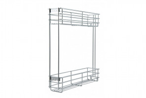 Cargo mini 200мм Bellissimo KR08/1/3/200/L с доводчиком, ЛЕВАЯ, ХРОМ  БОЯРД