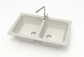 Мойка Модель 20,  780х500х195мм, Хлопок Q7 Мрамор