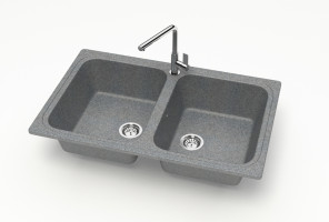 Мойка Модель 20,  780х500х195мм, Темно-серый Q8 Мрамор