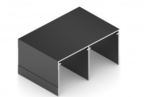 АРИСТО Направляющая двойная верхняя, 5400, черный   AS0713