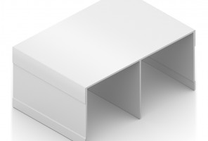 АРИСТО Направляющая двойная верхняя ЭКО, 5400, белый глянец   AE0492