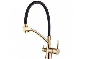 Смеситель Ledeme L4855 Y-2 Черный/золото