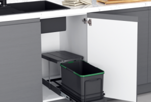 Контейнер выдвижной для мусора Starax Large Busket, шир. 400 (260х440х300)  Антрацит   S-2573-A