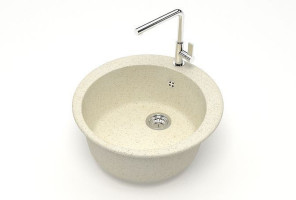 Мойка Модель 510, Круглая D507мм, Бежевый Q2  Мрамор