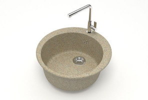 Мойка Модель 510, Круглая D507мм, Песочный Q5  Мрамор