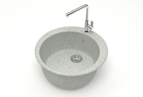 Мойка Модель 510, Круглая D507мм, Светло-Серый Q10  Мрамор