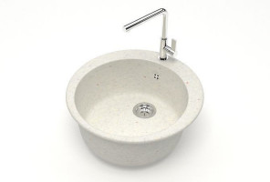 Мойка Модель 510, Круглая D507мм, Хлопок Q7  Мрамор