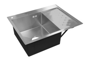 Мойка Premial PR 6350 Eyrie, правая (630*500*220мм, толщ. 3мм), Сталь шлифованная