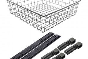 Корзина выкатная сетчатая BASE 120х450х550мм. черный   КС124555ЧР