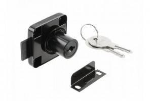 Замок мебельный №138  ЧЕРНЫЙ   ZZ-KM-138-01-S20