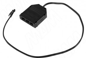 Разветвитель на 3 розетки, разъем LED, DISTR-LED1M3F