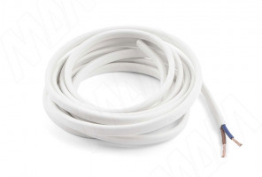 Провод ШВВП двужильный, сечение 0,75 кв.мм, белый WIRE-HV-2-WH