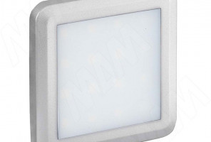 Светильник FLAT светод.квадратный, серебро,12V, нейтральн.бел, 4000К, 1,5W FL12-QNO-MCR-NW2