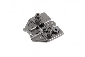 Монтажная планка H8030BN BASE S+ для петель EVO с эксцентриком и евровинтами, H=0мм, Черный никель  BOYARD