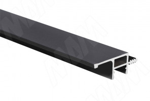 Профиль-ручка GOLIGHT для верхн базы, под светод. ленту,черный матовый L-3000мм. GL3.131.729.3000.7W, (без рассеивателя)