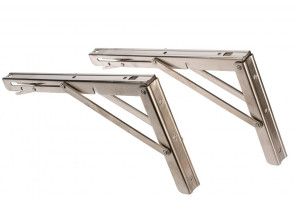 Полкодержатель складной, L=350, сталь, 2 шт., нагр. на пару 150кг.   2 шт.