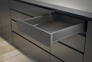 Ящик GTV Модерн Бокс PRO L-400, низкий H-84мм, Антрацит   PB-MBPRO-KPL400A