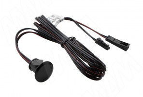 Выключатель сенсорный диммируемый, врезной, черный, 12/24V, 36/72W, SW1-TS-FM-1BL