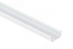 Профиль FМ1/F врезной, белый матов, под св.ленту, 18х6мм, для плоск. рассеивателя L-3000 LSP-FM1/F-ALU-3-WHM,(без рассеивателя)