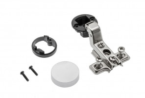 Петля GTV CIG07  для стекл.дв. D26mm.95гр.откр.вкладная, загл. круг хром, h=0, с винтами ZP-CIG-07OZE