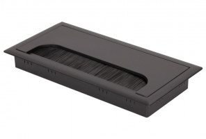 Пропуск для кабеля Merida 80x160, Черный ПЛАСТИК  PK-P80160-20   SETE