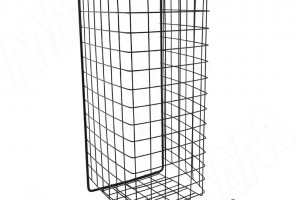 Корзина для белья с креплением на дверцу BASE, в базу 300мм, черный муар КБ30525-1