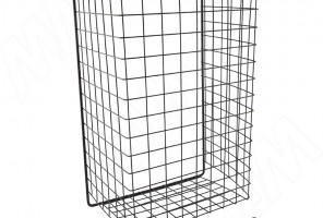 Корзина для белья с креплением на дверцу BASE, в базу 400мм, черный муар КБ40525-1