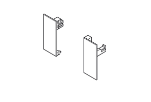 Крепления фасада внутр. ящика Hafele Matrix Box S, белый, h84мм   552.70.892