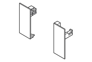 Крепления фасада внутр. ящика Hafele Matrix Box A, белый, h89мм   552.31.790