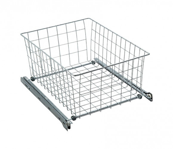 Корзина выкатная сетчатая 335х475х200 серебро SB400/200-SV