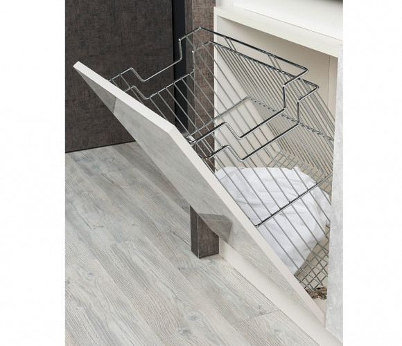 Корзина для белья с креплением на дверцу, 450мм (380*290*500) Starax S-8114-A антрацит