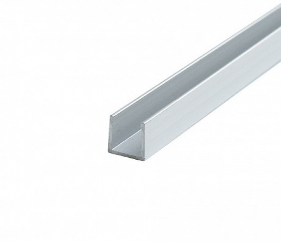 Планка торцевая 6 мм, L=1,2м (Для мебельного щита) Серебро Крокос