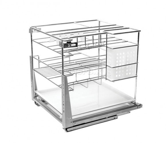 Cargo mini 450мм донное крепл. с доводчиком 405х450х435 хром, LS2/450D/D