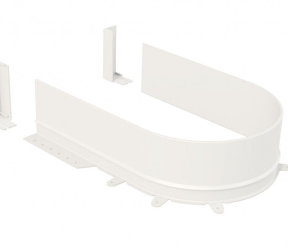 Профиль пласт. для ящика под мойку, белый, L=680 мм