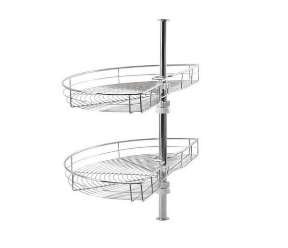 Карусель 1/2 740х380х(590-660) хром LS005C.CP