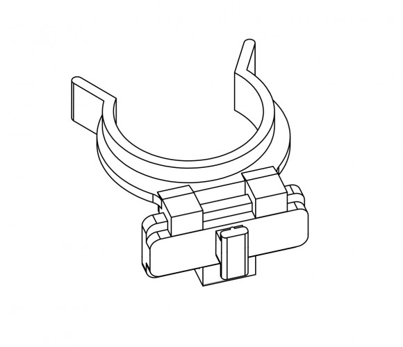 Клипса под пластиковый цоколь белая (пластик)