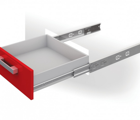 Направляющие шариковые с доводчиком БОЯРД,  DB4512Zn/400 полного выдв.