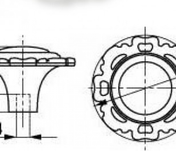 Ручка - грибок FB 033 000 Серебро прованс/9003 белый матовый (ТЗ) (50 шт.)